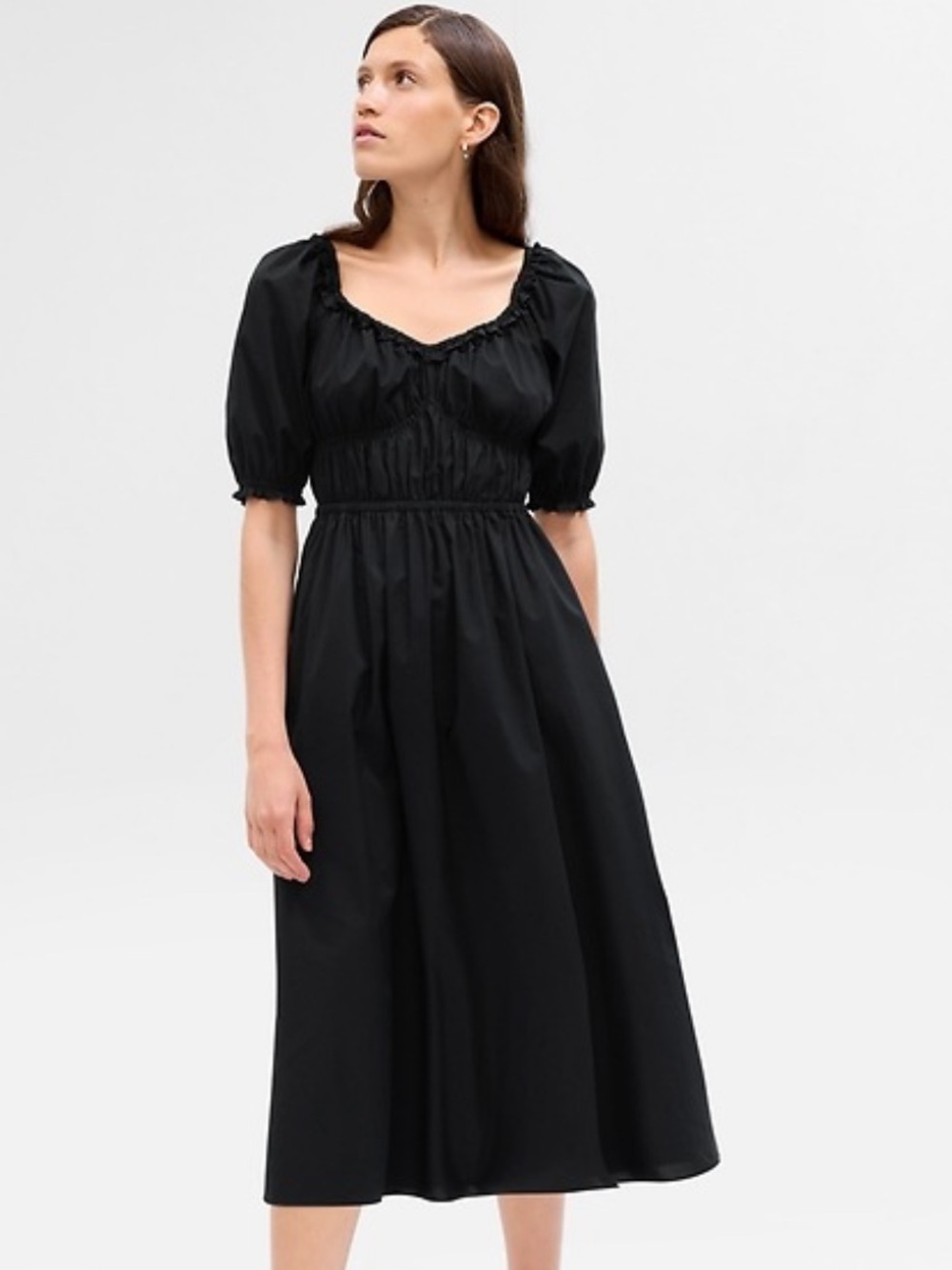 Gap cotton poplin midi dress